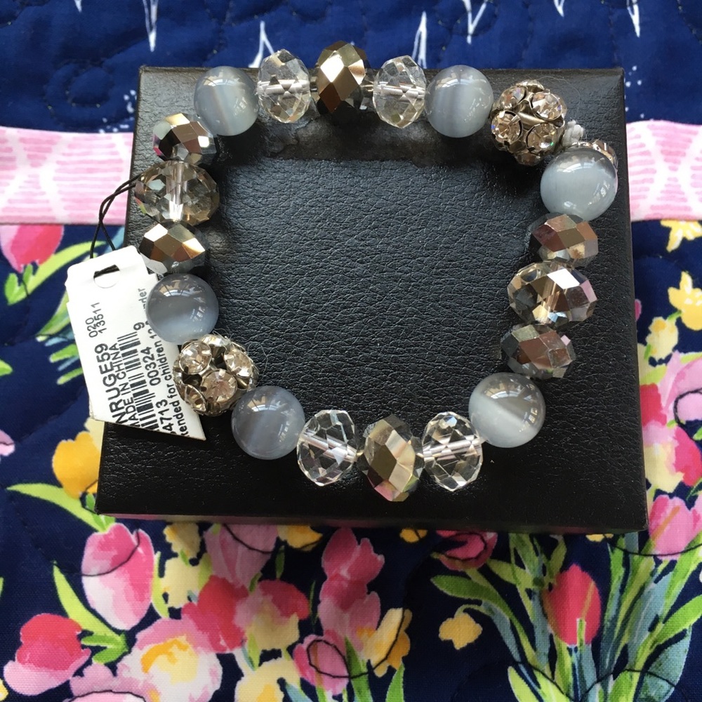 Macy’s beaded crystal ball bracelet
